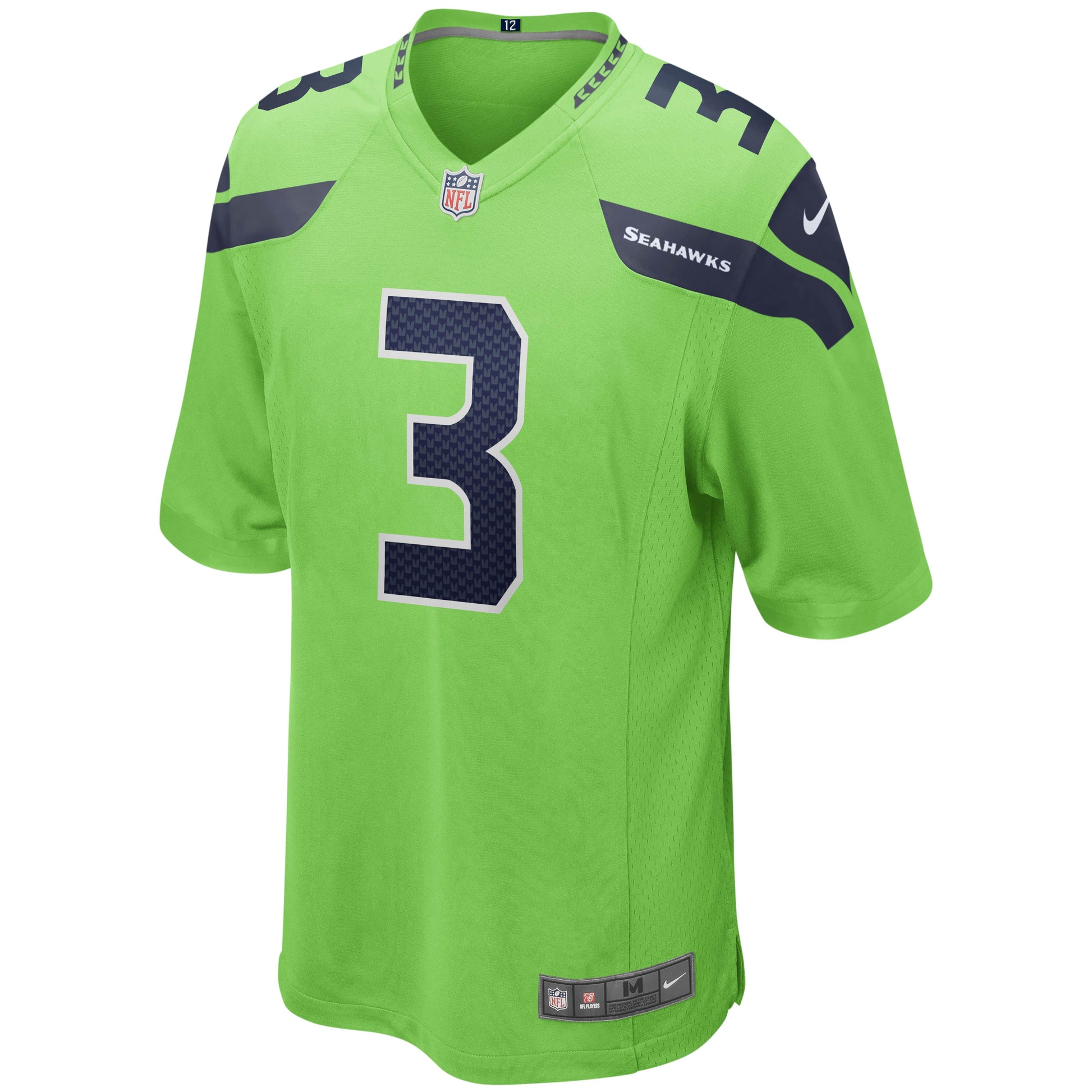 Seattle Seahawks Russell Wilson Neon 1982 Alternate Game Green Football Jersey product image