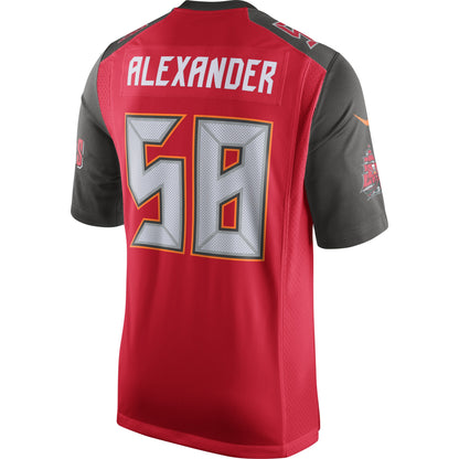 Tampa Bay Buccaneers Kwon Alexander Game Red Football Jersey product image