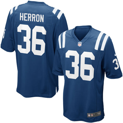 Indianapolis Colts Dan Herron Game Royal Football Jersey product image