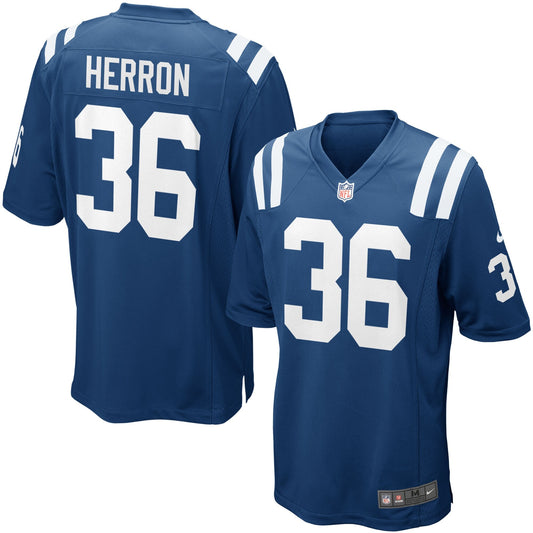Indianapolis Colts Dan Herron Game Royal Football Jersey product image