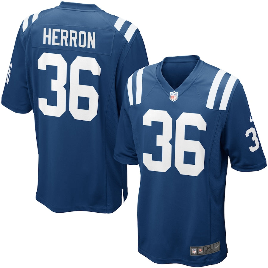Indianapolis Colts Dan Herron Game Royal Football Jersey product image