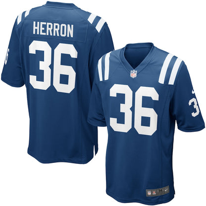Indianapolis Colts Dan Herron Game Royal Football Jersey product image