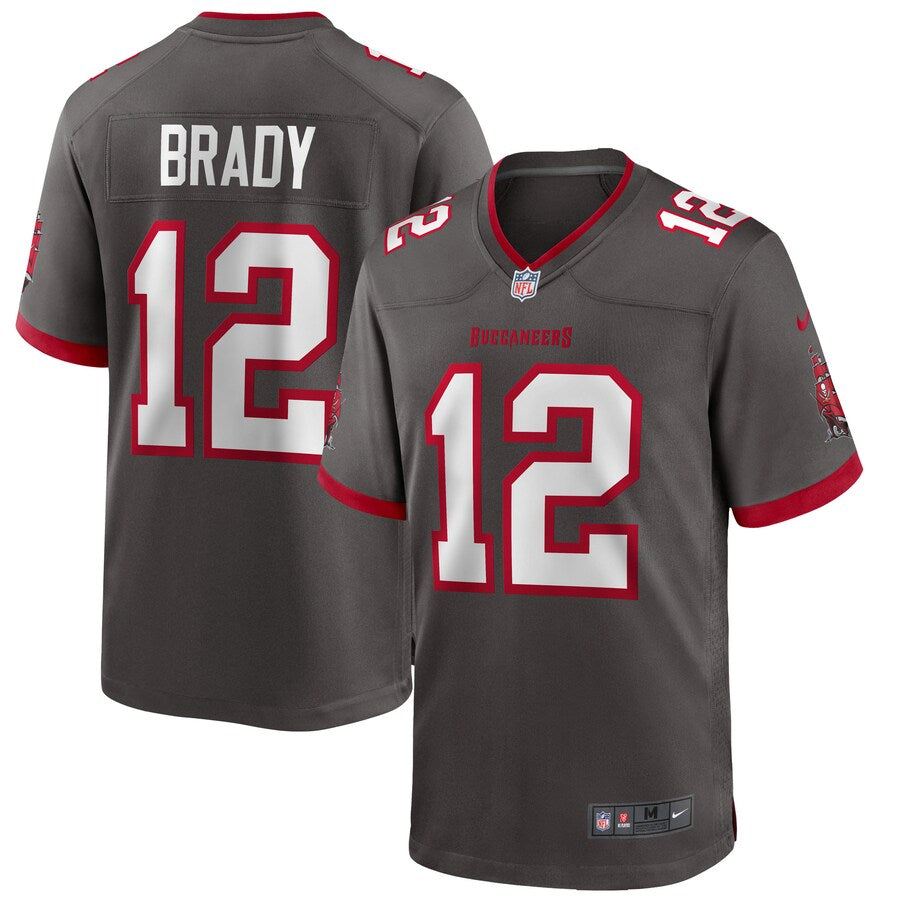 Tampa Bay Buccaneers Tom Brady Pewter Alternate Game Football Jersey product image