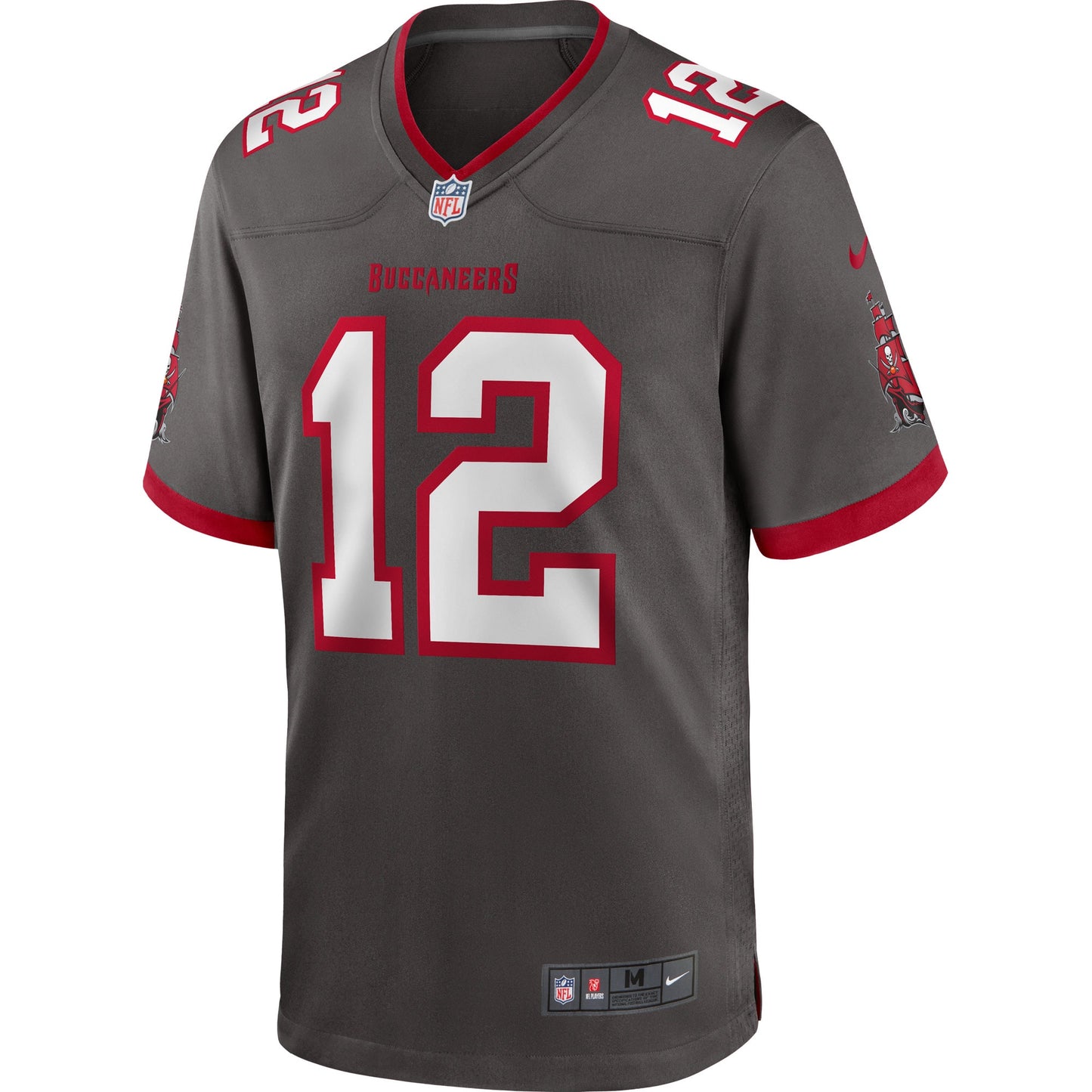 Tampa Bay Buccaneers Tom Brady Pewter Alternate Game Football Jersey product image