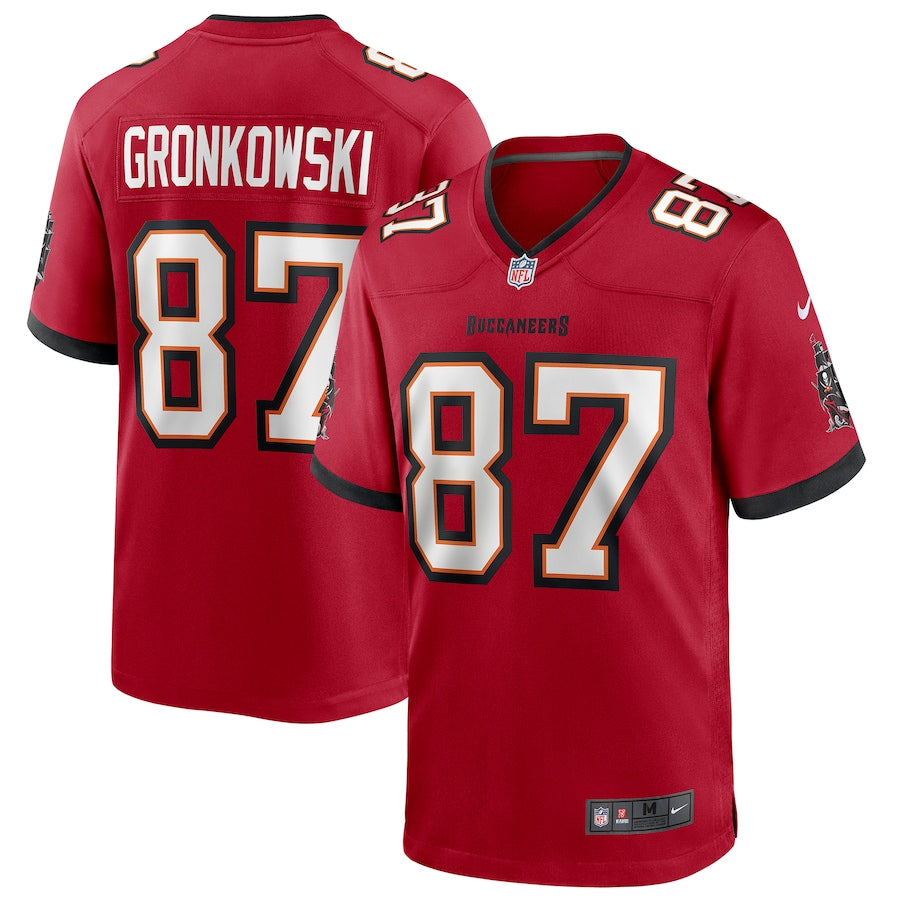 Tampa Bay Buccaneers Rob Gronkowski Game Red Football Jersey product image