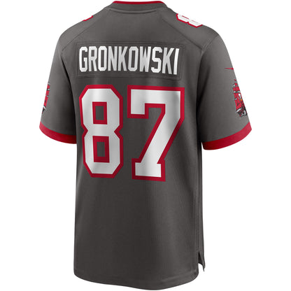 Tampa Bay Buccaneers Rob Gronkowski Pewter Alternate Game Football Jersey product image