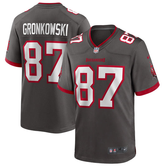 Tampa Bay Buccaneers Rob Gronkowski Pewter Alternate Game Football Jersey product image
