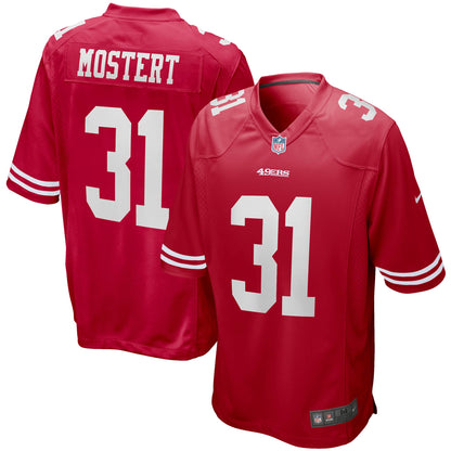 San Francisco 49ers Raheem Mostert 1919 Game Scarlet Football Jersey product image