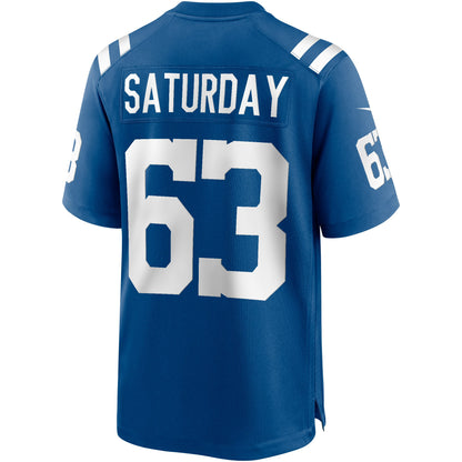 Indianapolis Colts Jeff Saturday Game Royal Football Jersey product image