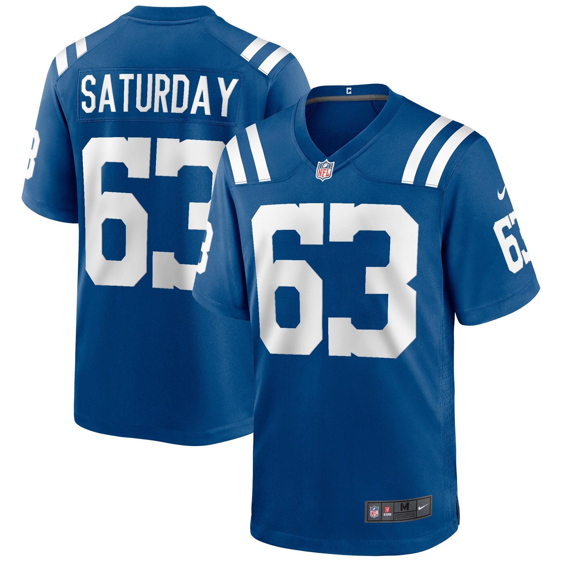 Indianapolis Colts Jeff Saturday Game Royal Football Jersey product image