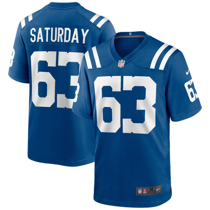 Indianapolis Colts Jeff Saturday Game Royal Football Jersey product image