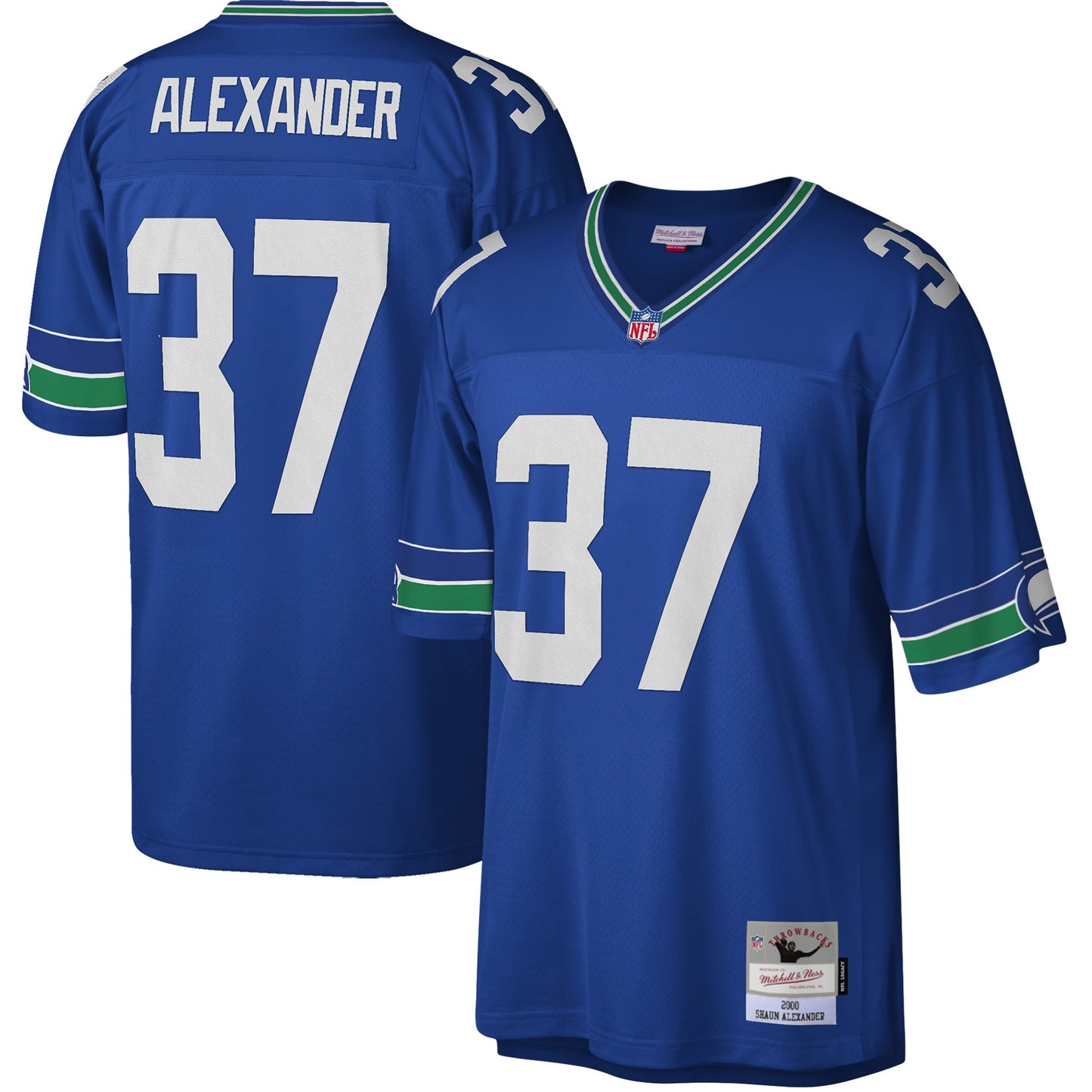 Seattle Seahawks Shaun Alexander 2000 1990 Legacy Royal Football Jersey product image
