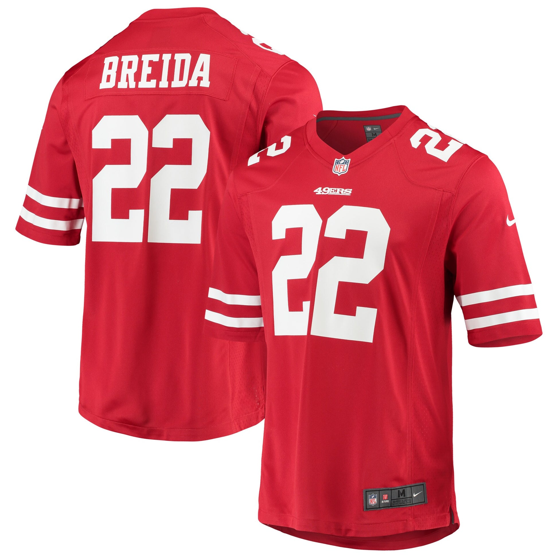 San Francisco 49ers Matt Breida 1965 Game Scarlet Football Jersey product image