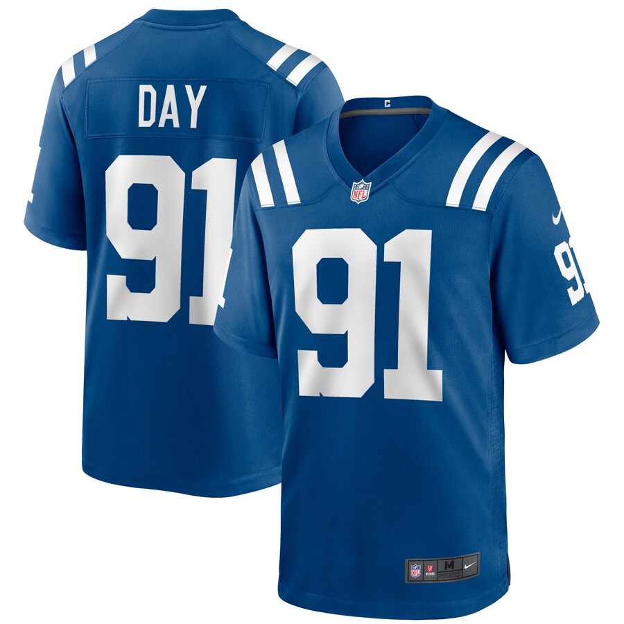 Indianapolis Colts Sheldon Day Game Royal Football Jersey product image