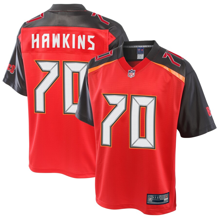 Tampa Bay Buccaneers Jerald Hawkins Pro Line Big & Tall Red Football Jersey product image
