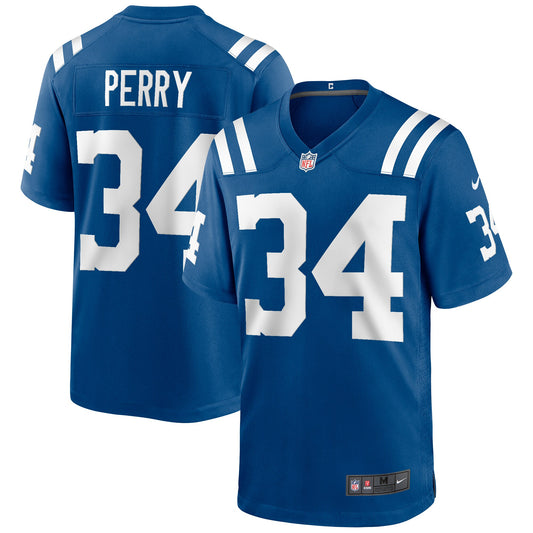 Indianapolis Colts Joe Perry Game Royal Football Jersey product image