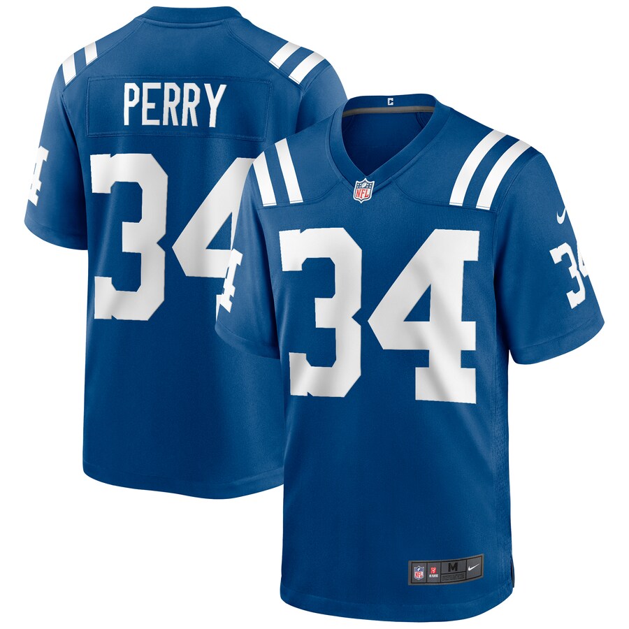 Indianapolis Colts Joe Perry Game Royal Football Jersey product image