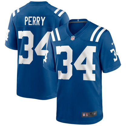 Indianapolis Colts Joe Perry Game Royal Football Jersey product image