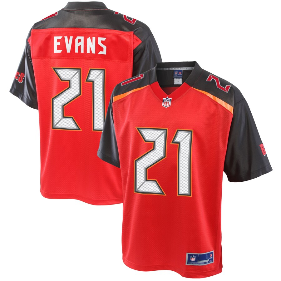 Tampa Bay Buccaneers Justin Evans Pro Line Big & Tall Red Football Jersey product image