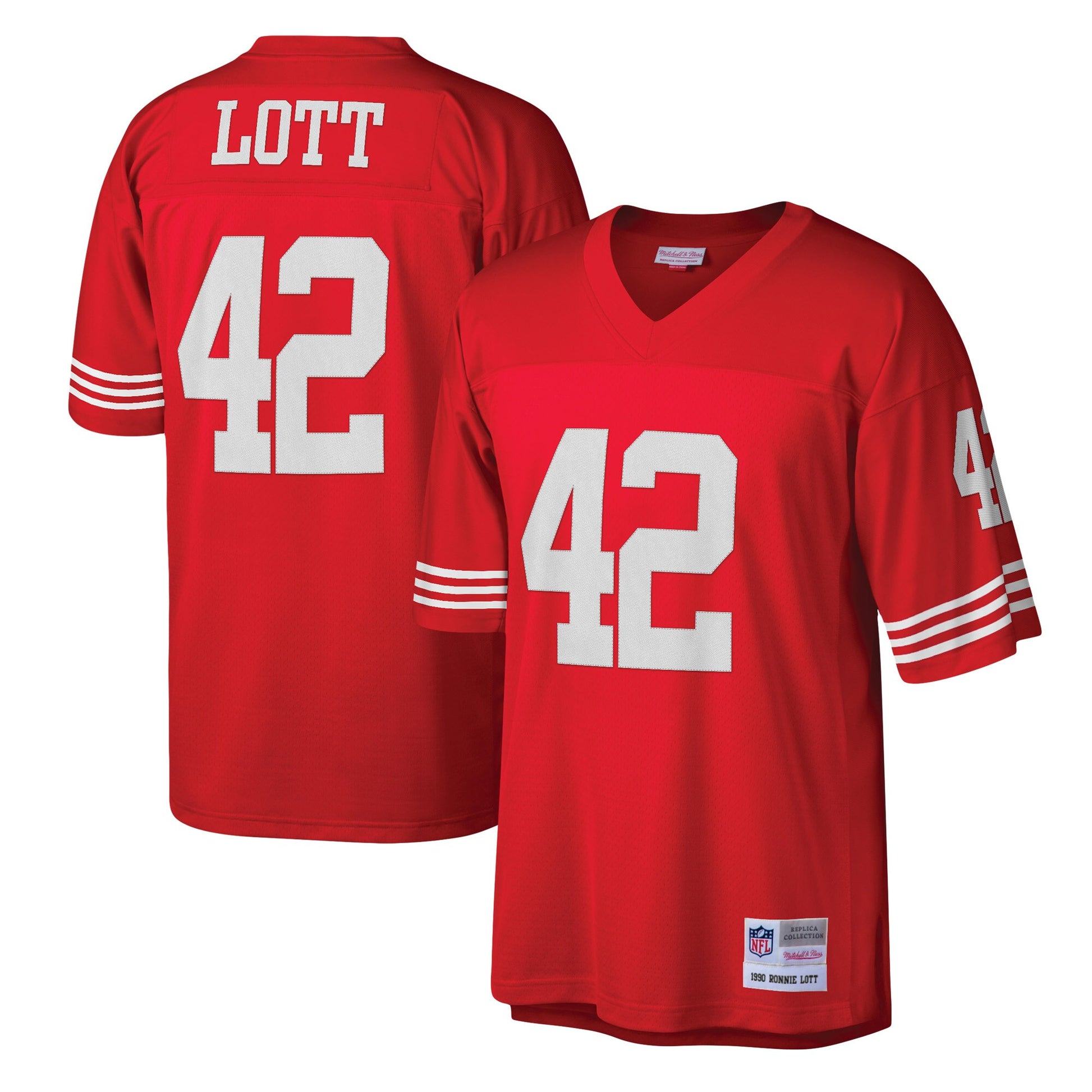 San Francisco 49ers Ronnie Lott 1920 Legacy Scarlet Football Jersey product image