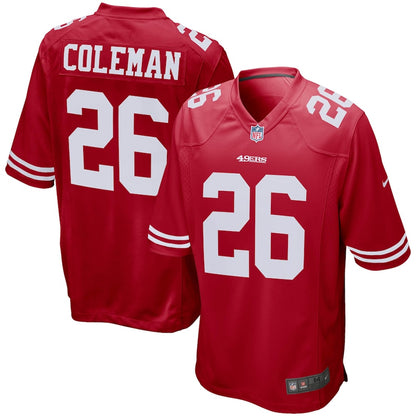 San Francisco 49ers Tevin Coleman 1947 Game Scarlet Football Jersey product image