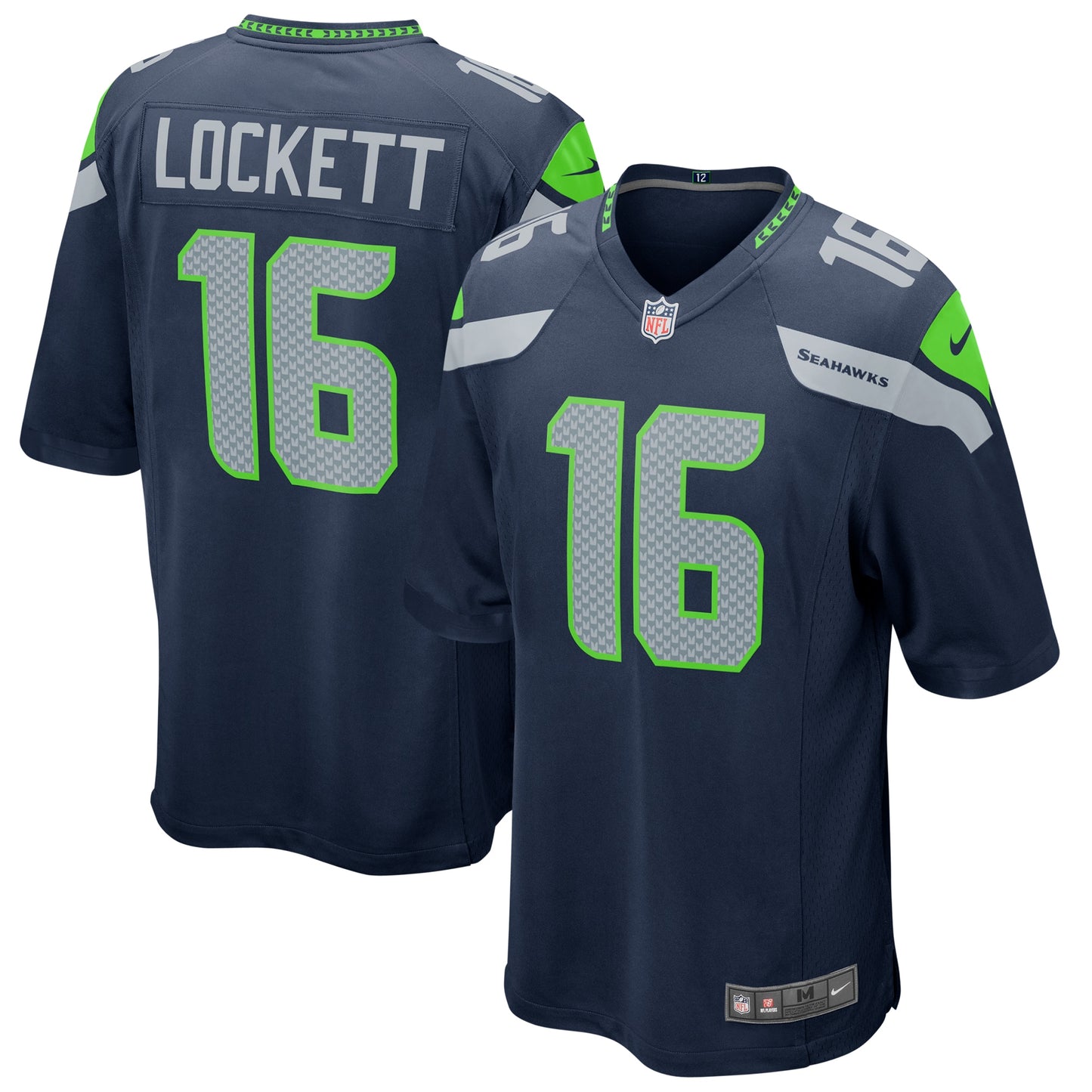 Seattle Seahawks Tyler Lockett 1986 Game Navy Football Jersey product image