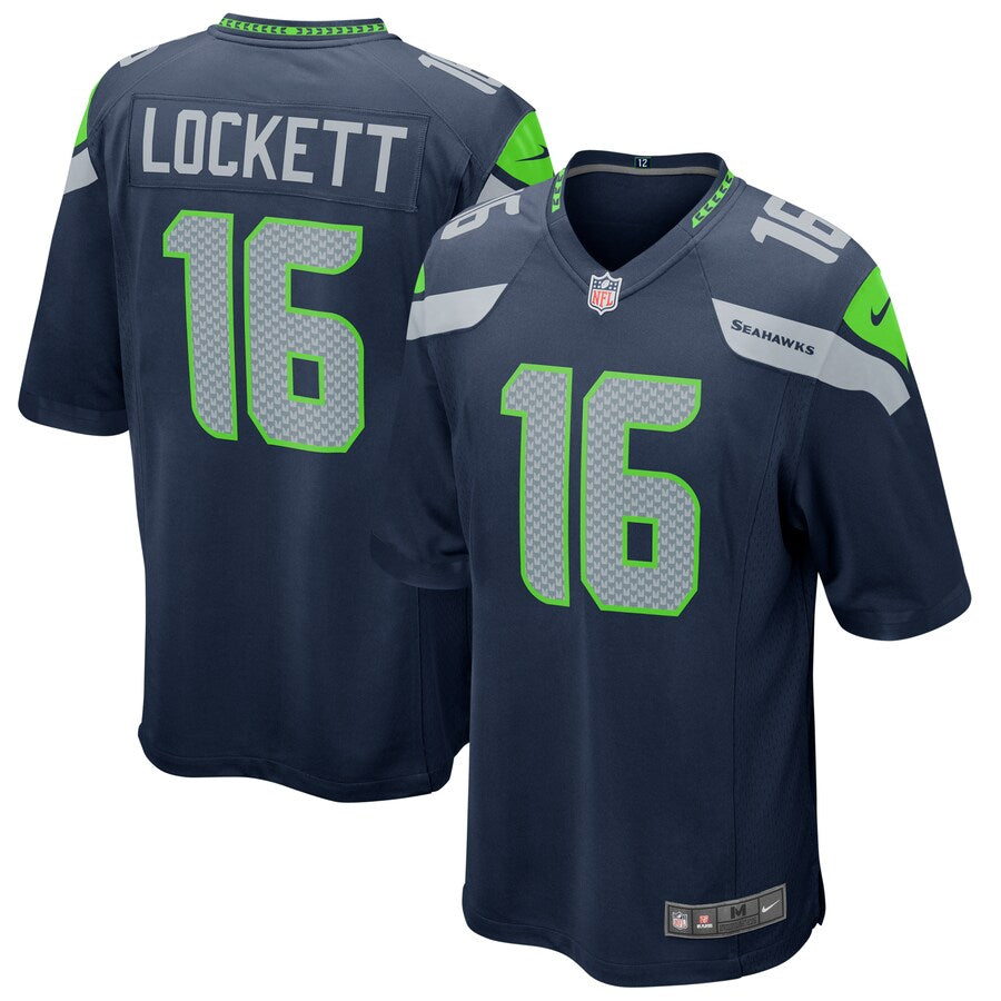 Seattle Seahawks Tyler Lockett 1986 Game Navy Football Jersey product image
