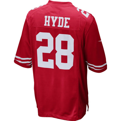 San Francisco 49ers Carlos Hyde 1945 Game Scarlet Football Jersey product image