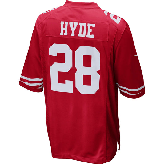 San Francisco 49ers Carlos Hyde 1945 Game Scarlet Football Jersey product image