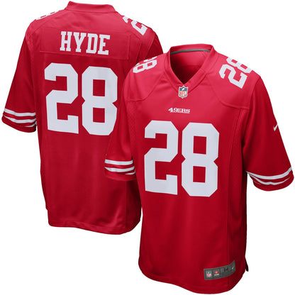 San Francisco 49ers Carlos Hyde 1945 Game Scarlet Football Jersey product image