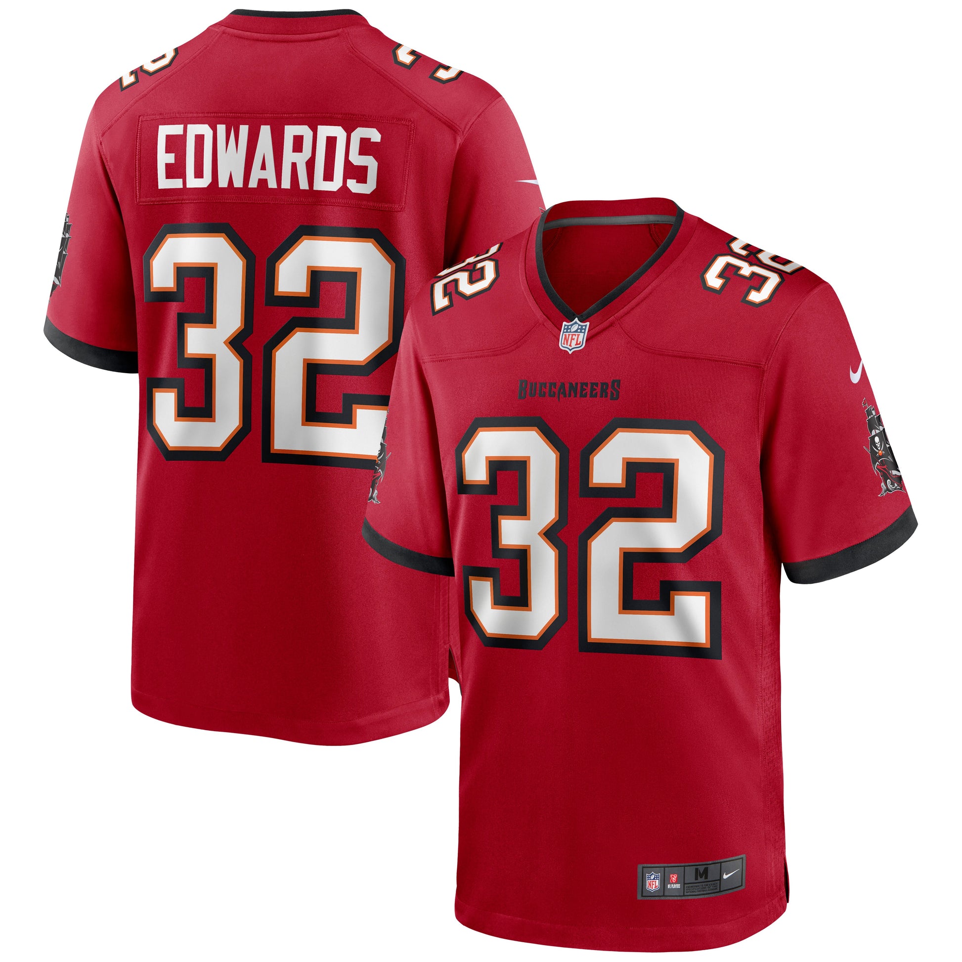 Tampa Bay Buccaneers Mike Edwards Game Red Football Jersey product image