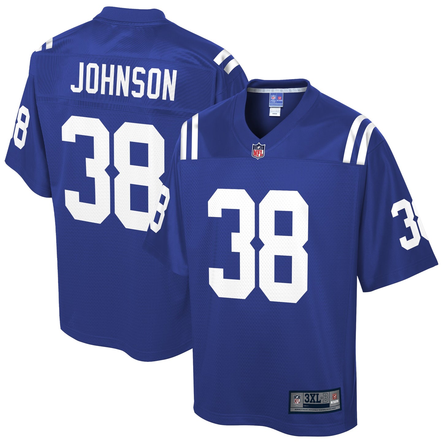 Indianapolis Colts Isaiah Johnson Pro Line Big & Tall Royal Football Jersey product image