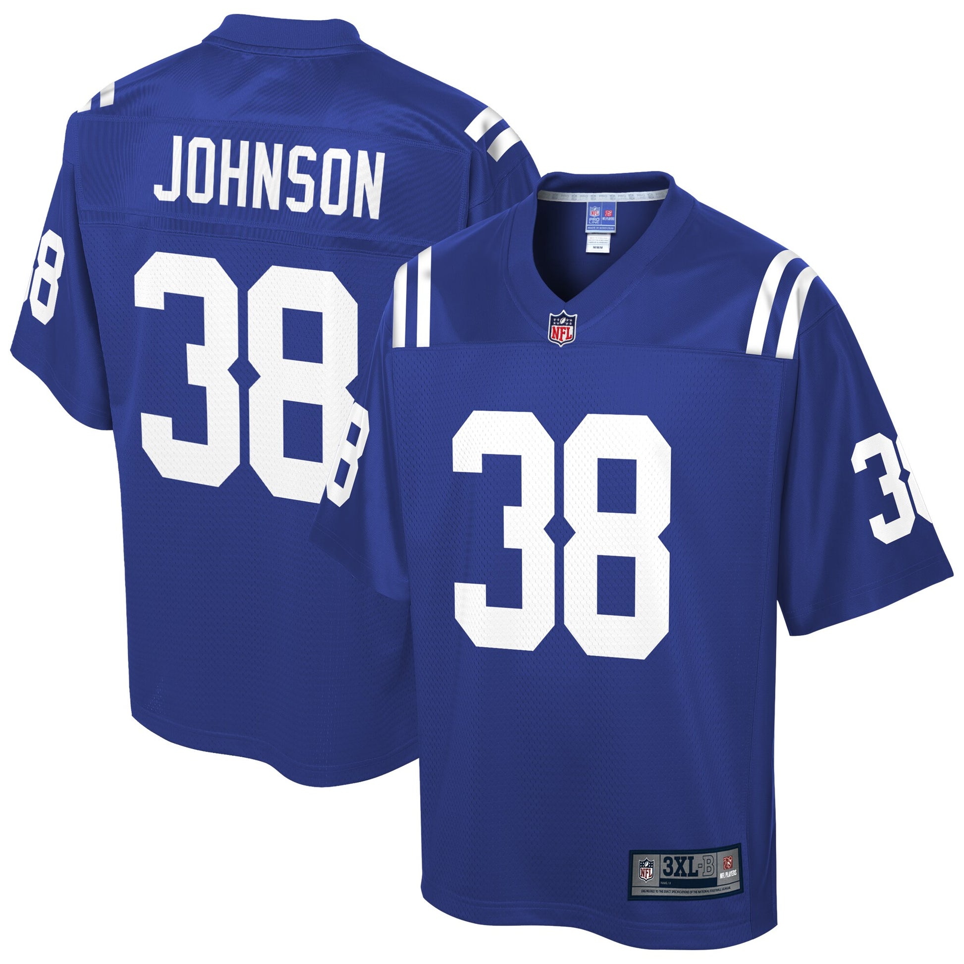 Indianapolis Colts Isaiah Johnson Pro Line Big & Tall Royal Football Jersey product image