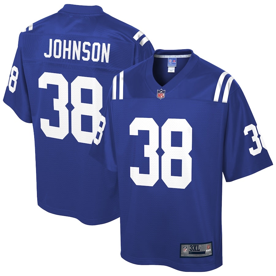 Indianapolis Colts Isaiah Johnson Pro Line Big & Tall Royal Football Jersey product image