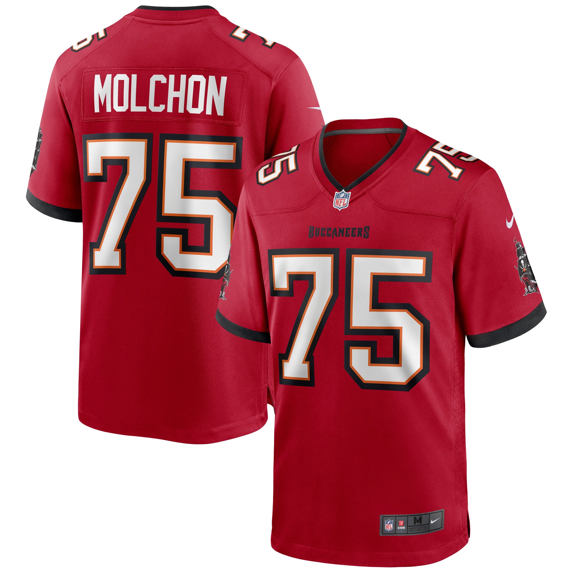 Tampa Bay Buccaneers John Molchon Game Red Football Jersey product image