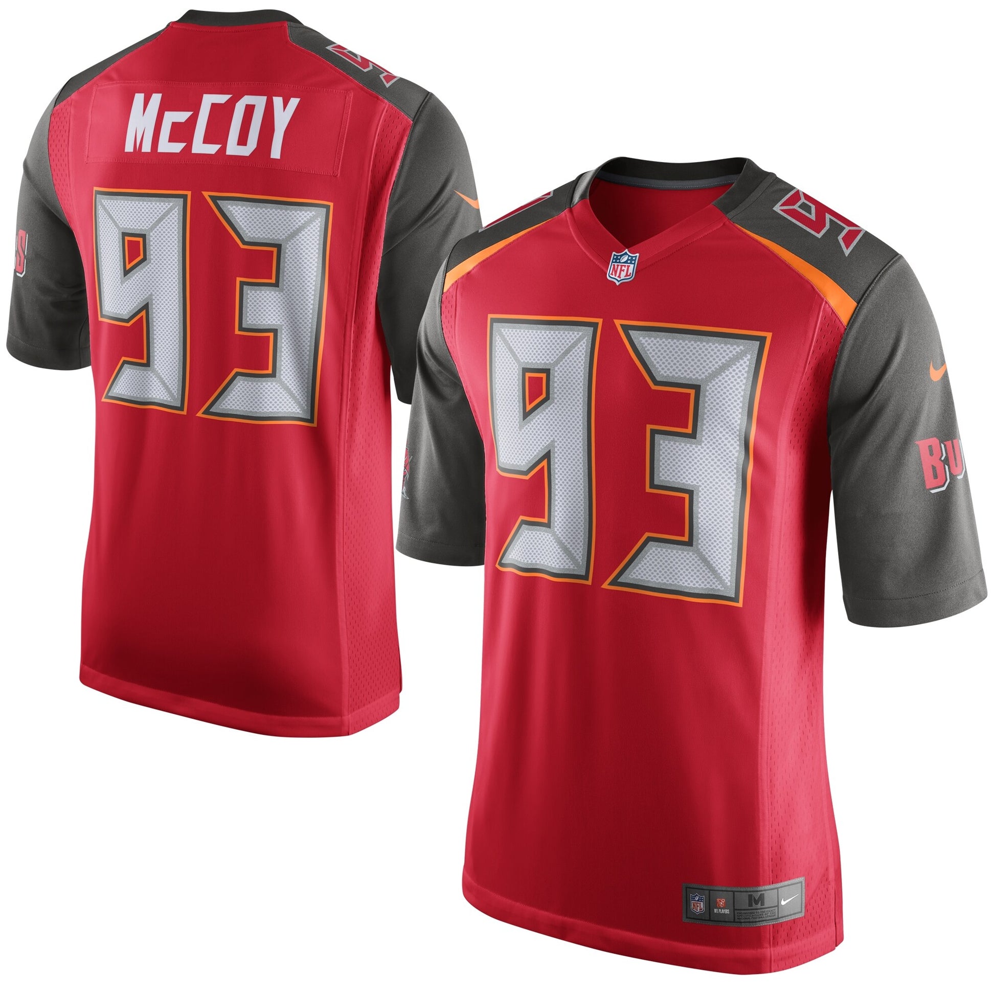 Tampa Bay Buccaneers Gerald Mccoy Game Red Football Jersey product image