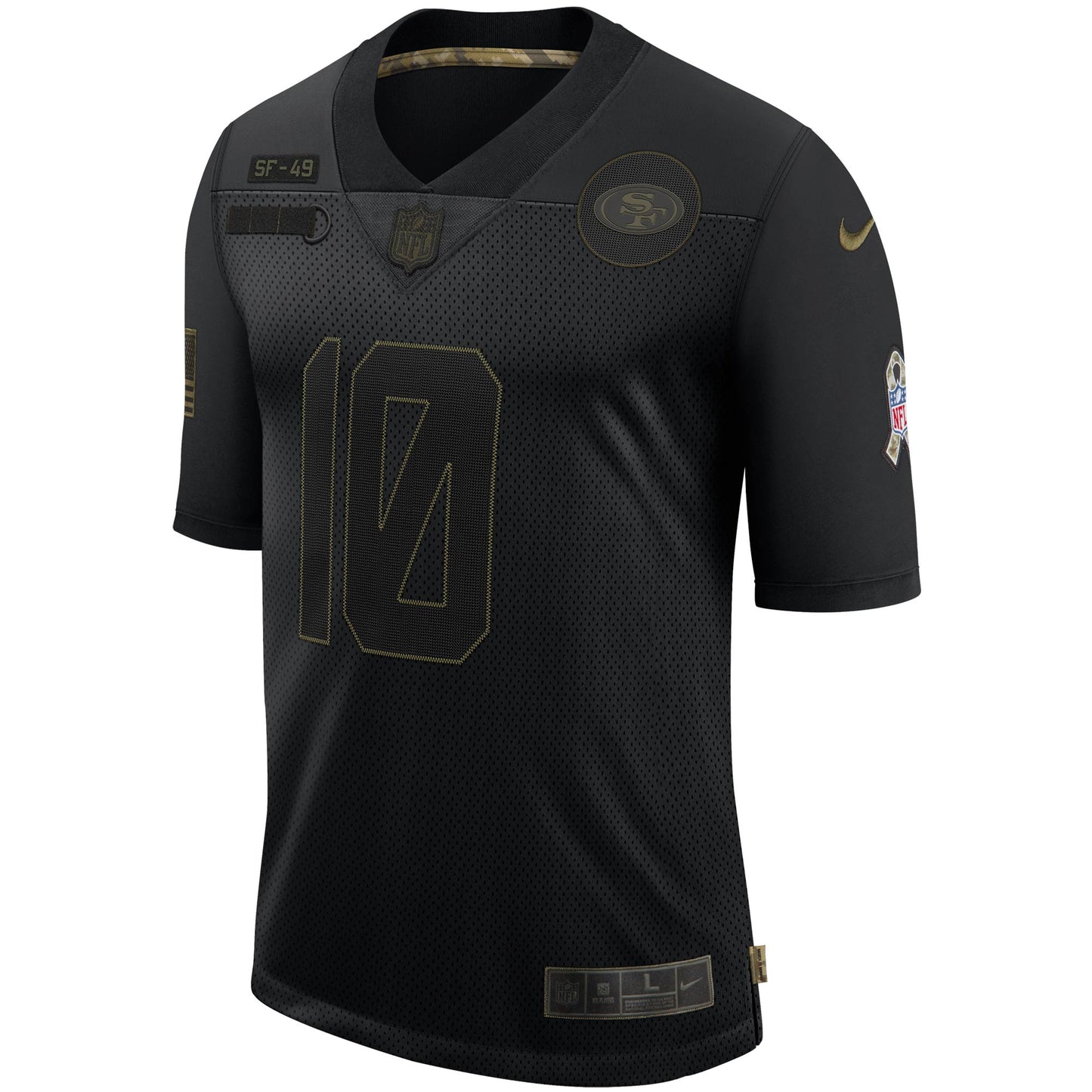 San Francisco 49ers Jimmy Garoppolo 1914 Limited Salute To Service Black Football Jersey product image