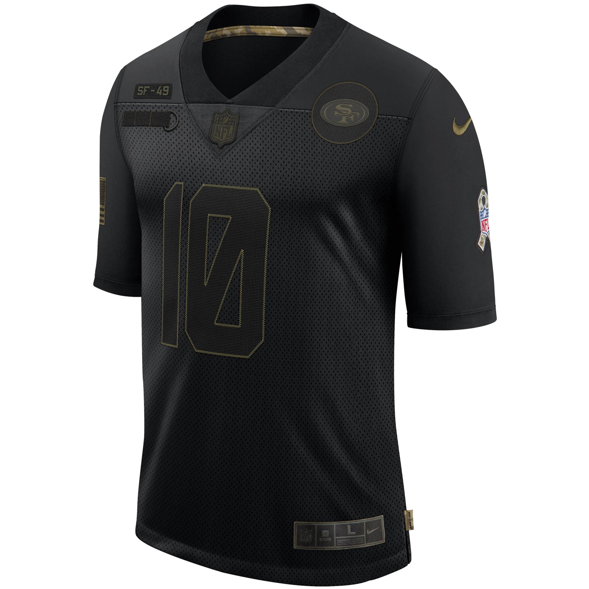 San Francisco 49ers Jimmy Garoppolo 1914 Limited Salute To Service Black Football Jersey product image