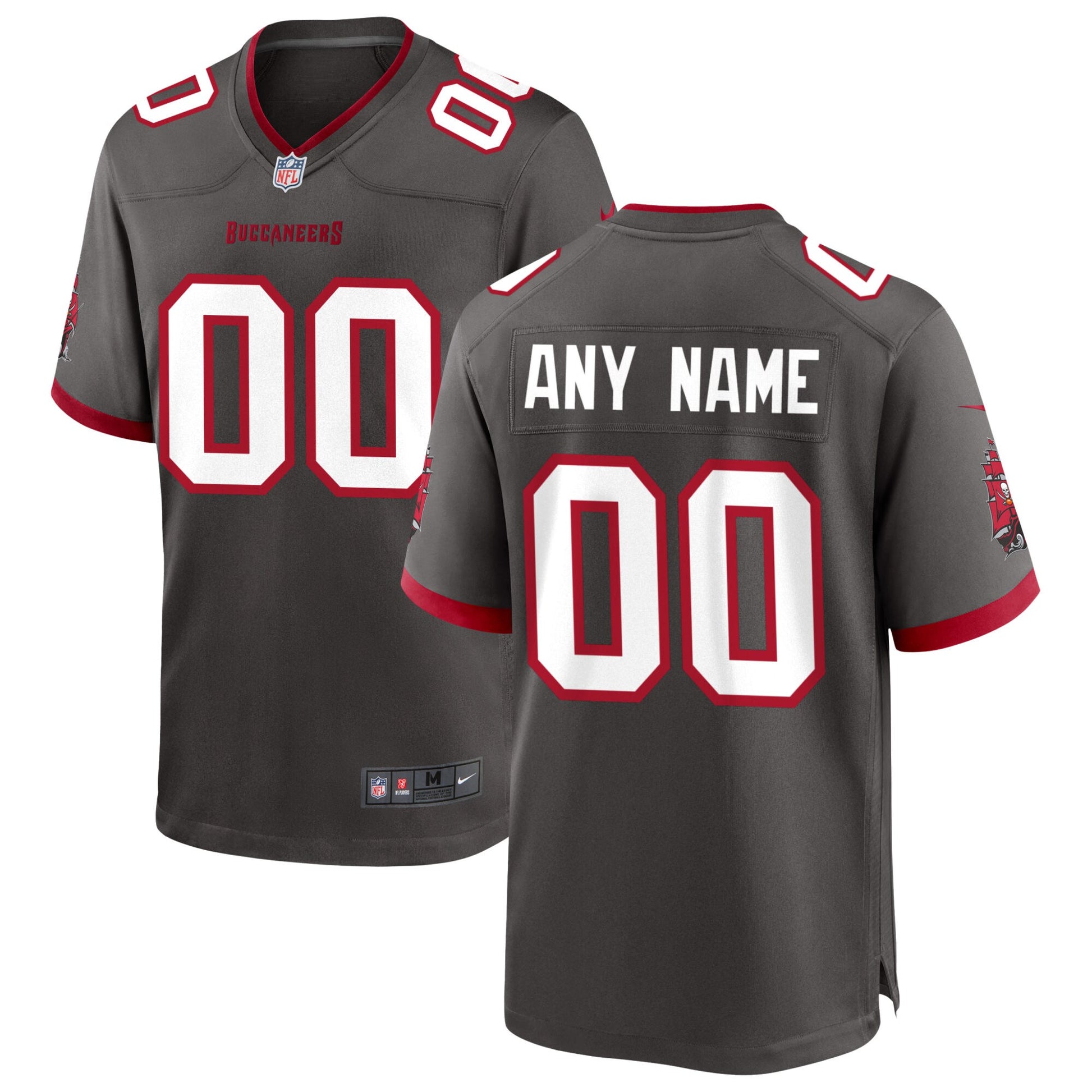 Tampa Bay Buccaneers Pewter Custom Alternate Game Football Jersey product image