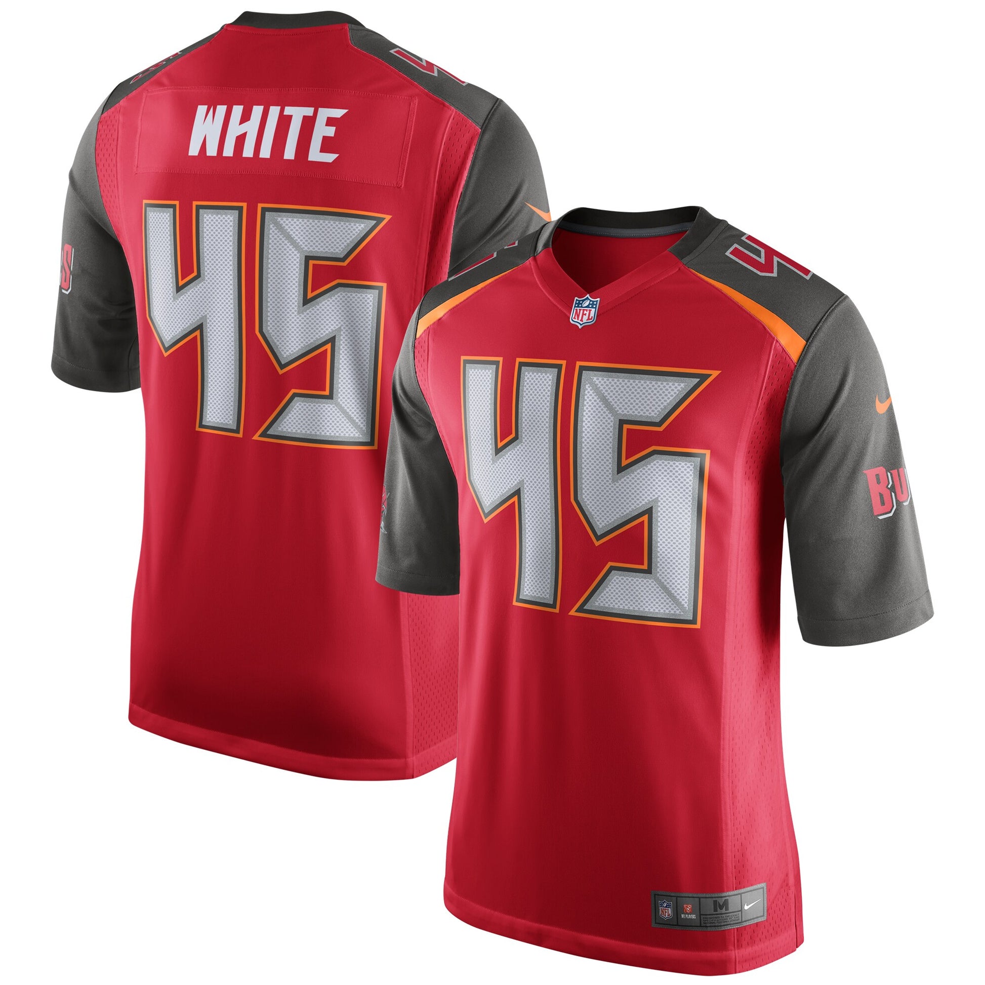 Tampa Bay Buccaneers Red Game White Football Jersey product image