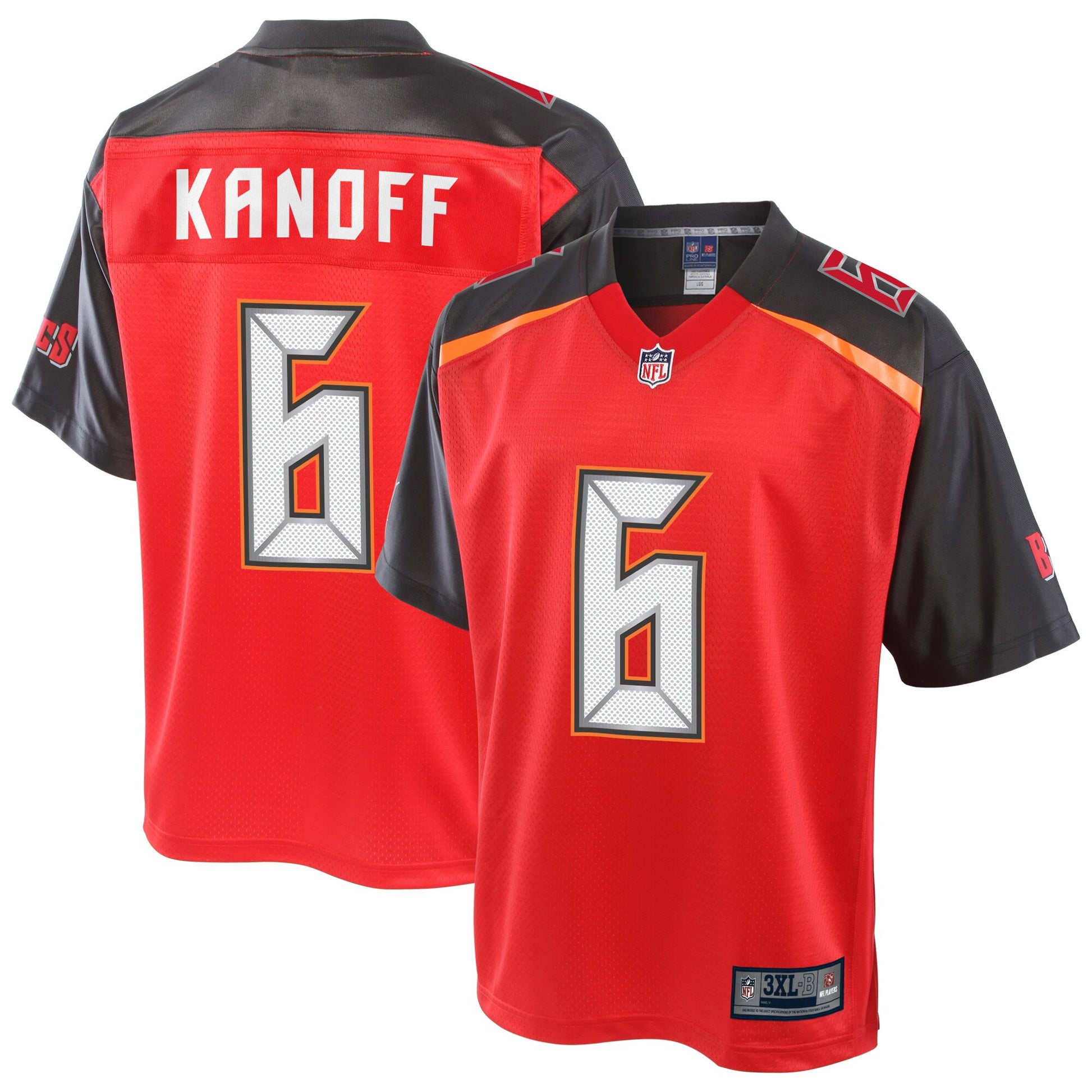 Tampa Bay Buccaneers Chad Kanoff Pro Line Big & Tall Red Football Jersey product image