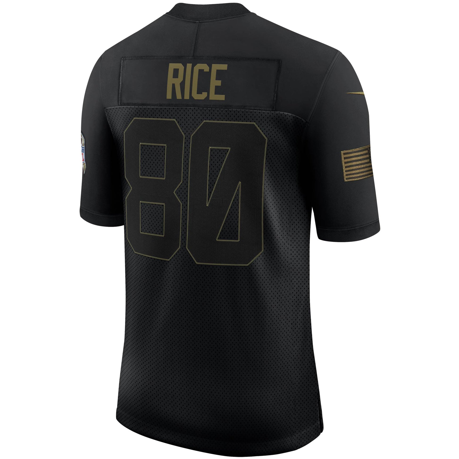 San Francisco 49ers Jerry Rice 1910 Limited Salute To Service Black Football Jersey product image