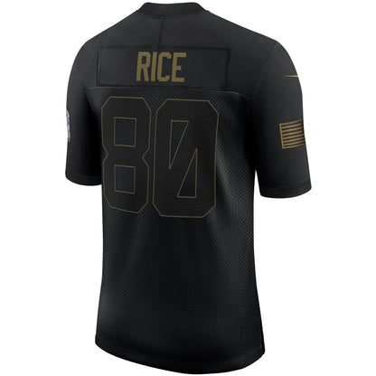 San Francisco 49ers Jerry Rice 1910 Limited Salute To Service Black Football Jersey product image