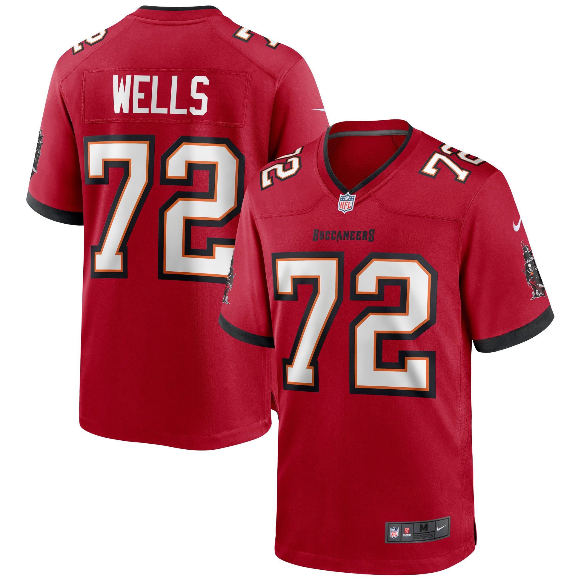 Tampa Bay Buccaneers Josh Wells Game Red Football Jersey product image