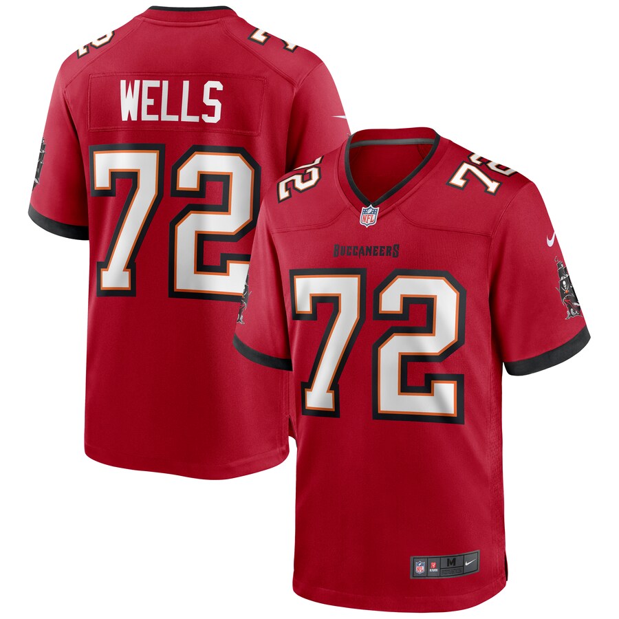Tampa Bay Buccaneers Josh Wells Game Red Football Jersey product image