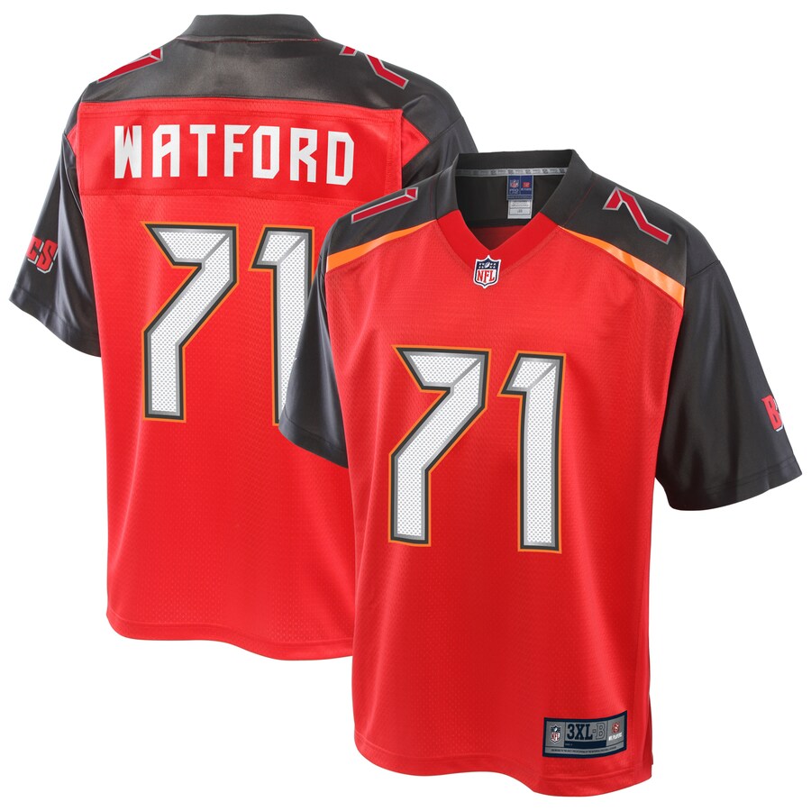 Tampa Bay Buccaneers Earl Watford Pro Line Big & Tall Red Football Jersey product image