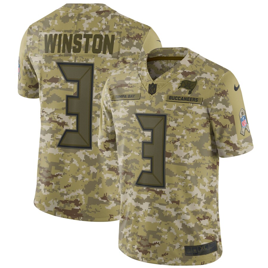 Tampa Bay Buccaneers Jameis Winston Camo Limited Salute To Service Football Jersey product image