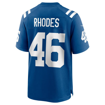 Indianapolis Colts Luke Rhodes Game Royal Football Jersey product image