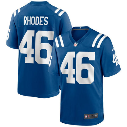 Indianapolis Colts Luke Rhodes Game Royal Football Jersey product image