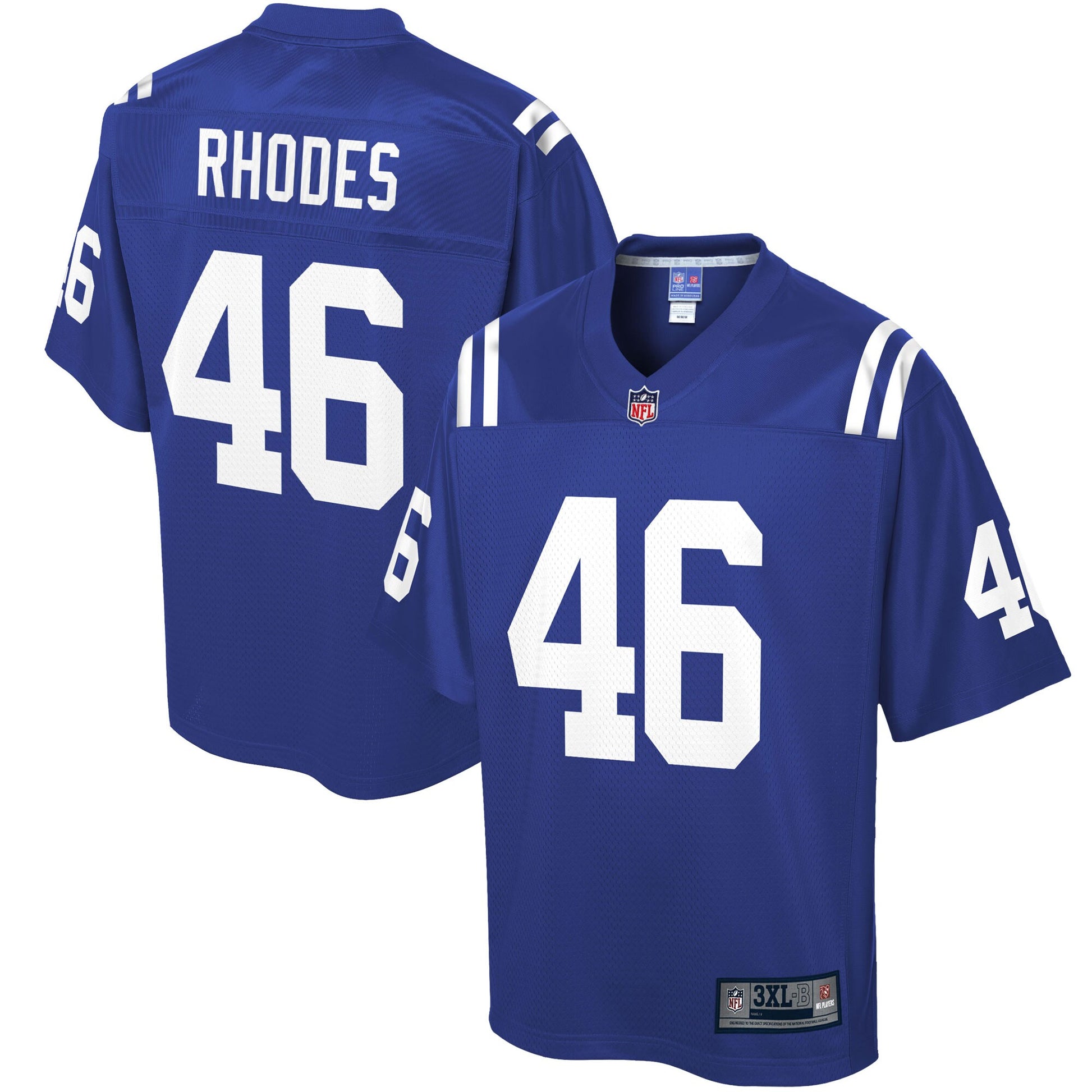 Indianapolis Colts Luke Rhodes Pro Line Big & Tall Royal Football Jersey product image